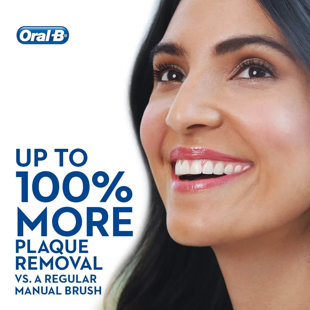 Oral-B Smart 6 6000N CrossAction Electric Toothbrush, 1 App Connected Handle, 5 Modes with Sensitive and Gum Care, Pressure Sensor, 3 Toothbrush Heads, Premium Travel Case, 2 Pin UK Plug