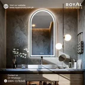 Oval Shape Smart touch LED Mirror, Smart Mirror, Oval Touch LED Mirror for Vanity with dimmable option, Oval Dual Light Smart looking MirrorVanity