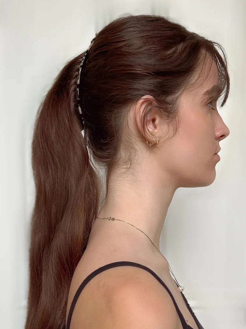 Paris Mode - Fish Dark Tortoiseshell Ponytail Holder Comb Set