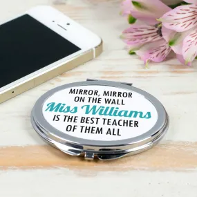 Personalised 'Best Teacher Of Them All' Compact Mirror