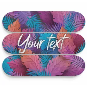 Personalized - Your Text - on a Tropical Background Skateboard Wall Art