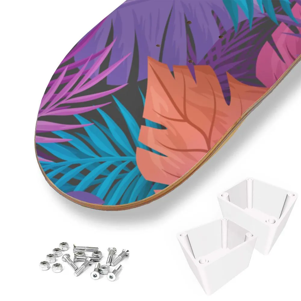 Personalized - Your Text - on a Tropical Background Skateboard Wall Art
