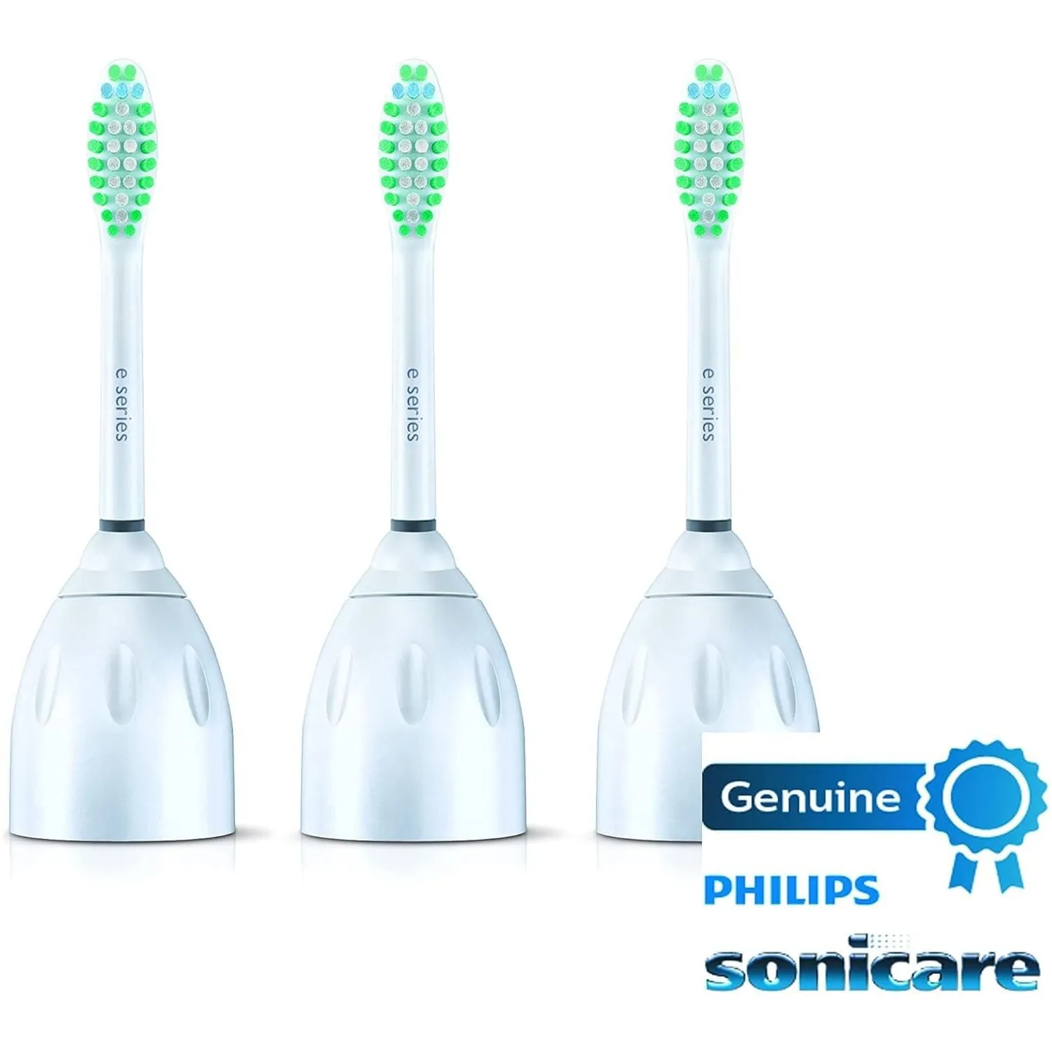 Philips Sonicare Genuine E-Series Replacement Toothbrush Heads, 3 Brush Heads, White, HX7023/64