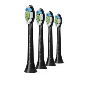 Philips Sonicare W2 Optimal White standard brush heads (Black) [4 pack]