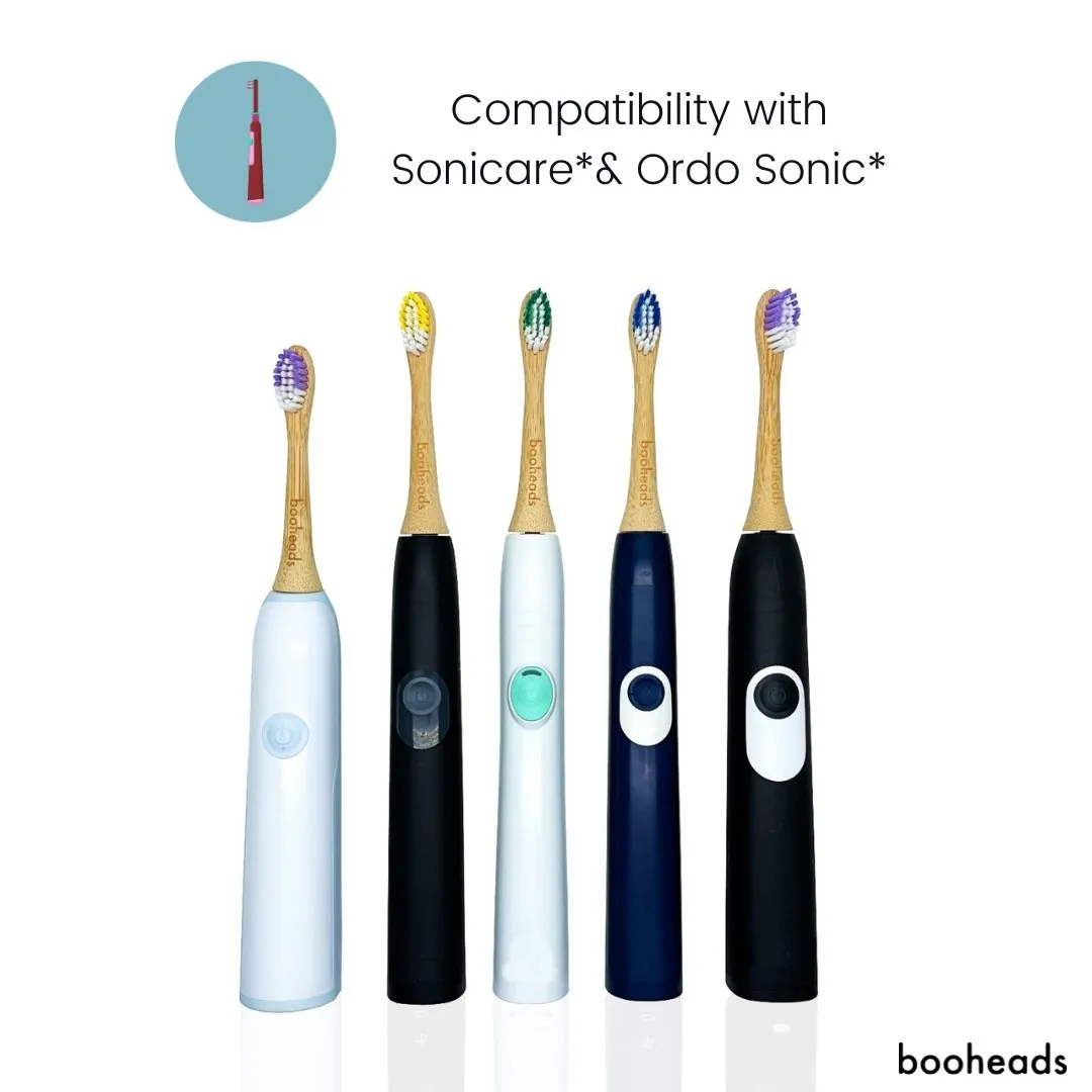 Pink Bamboo Electric Toothbrush Heads | 4 Pieces