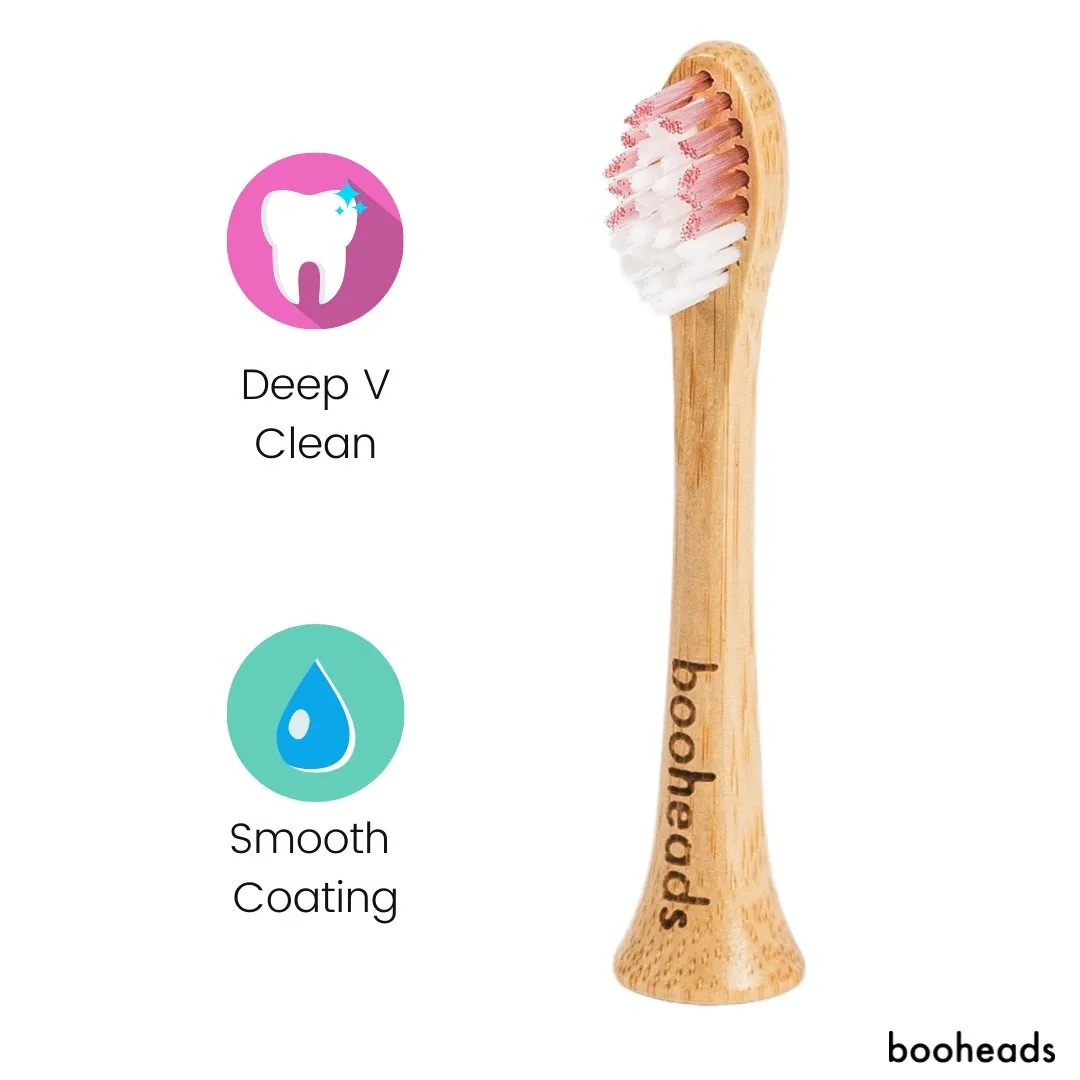 Pink Bamboo Electric Toothbrush Heads | 4 Pieces