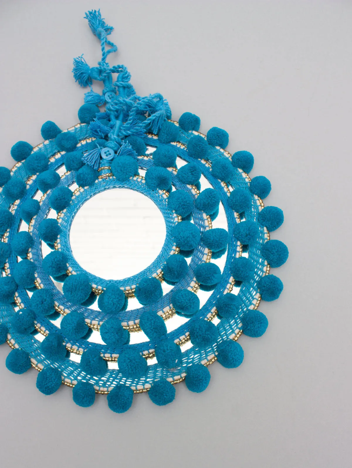 Pom Pom Mirrors, Teal