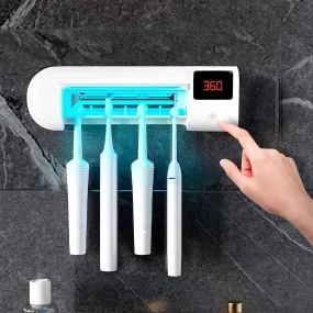 "AMZ SUPPLY's PUREVACY Hanging Toothbrush Holder UV Sanitizer: Your Compact Solution for Hygienic Toothbrush Storage and Sanitization"