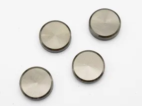 RAB Mirror Cap Aluminum Round Mirror Cap With 19 mm Self Tapping Screw For Mirror (CODE:- Mirr Cap Brs, Size:- 19mm, Color:- Black, Pack of 4 pcs)