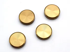 RAB Mirror Cap Aluminum Round Mirror Cap With 19 mm Self Tapping Screw For Mirror (CODE:- Mirr Cap Brs, Size:- 19mm, Color:- Rose Gold, Pack of 4 pcs)