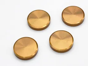 RAB Mirror Cap Aluminum Round Mirror Cap With 25 mm Self Tapping Screw For Mirror (CODE:- Mirr Cap Brs, Size:- 25mm, Color:- Rose Gold, Pack of 4 pcs)