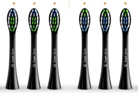 Replacement Toothbrush Brush Heads for Wagner & Stern and Wagner Switzerland toothbrushes.Whiten  Edition, WT8800 Series and Duette series only. (Black)