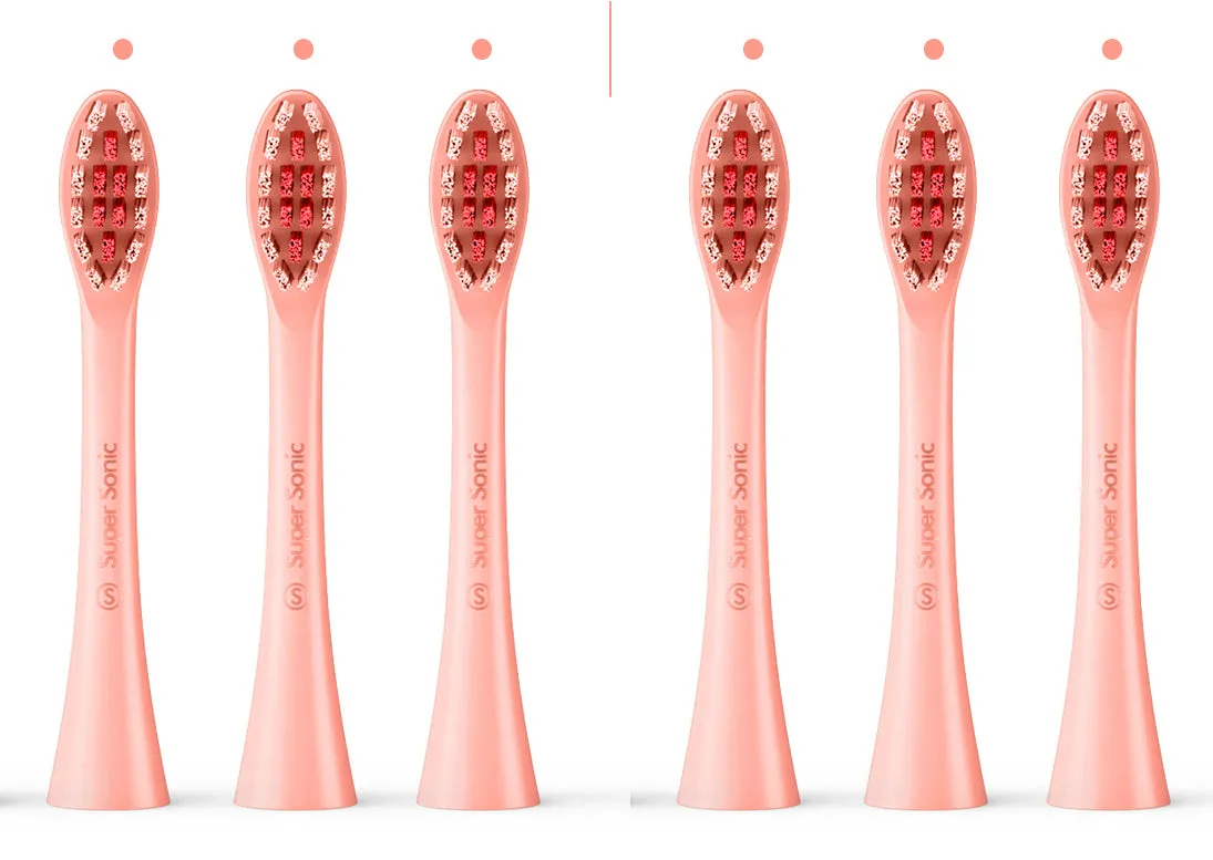 Replacement Toothbrush Brush Heads for Wagner & Stern and Wagner Switzerland toothbrushes.Whiten  Edition, WT8800 Series and Duette series only. (Pink)