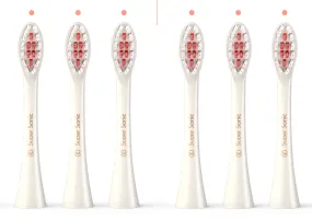 Replacement Toothbrush Brush Heads for Wagner & Stern and Wagner Switzerland toothbrushes.Whiten  Edition, WT8800 Series and Duette series only. (White)