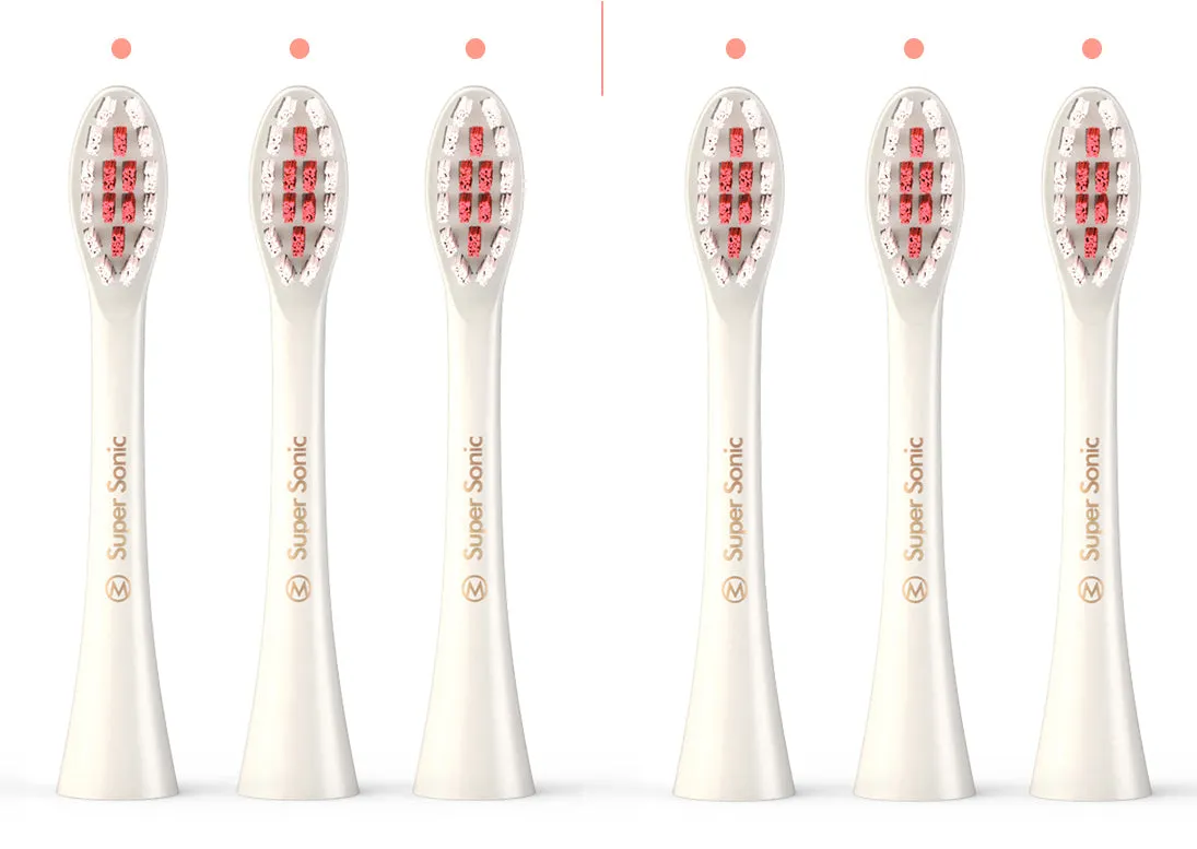 Replacement Toothbrush Brush Heads for Wagner & Stern and Wagner Switzerland toothbrushes.Whiten  Edition, WT8800 Series and Duette series only. (White)