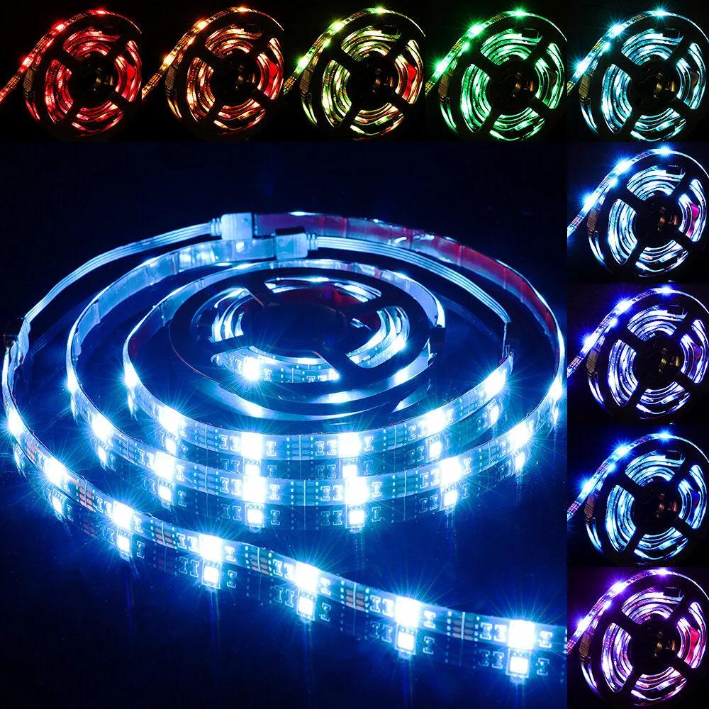 RGB USB LED TV Backlight Strip Kit, 2x40CM   2x60CM with 44-Key Remote Control, DC5V