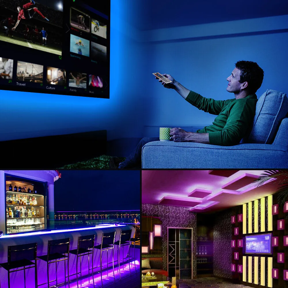 RGB USB LED TV Backlight Strip Kit, 2x40CM   2x60CM with 44-Key Remote Control, DC5V
