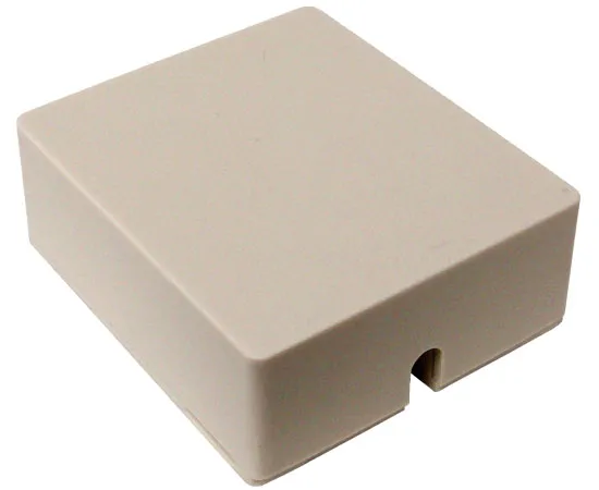 RJ11 Surface Mount Box, Single Port, White and Ivory