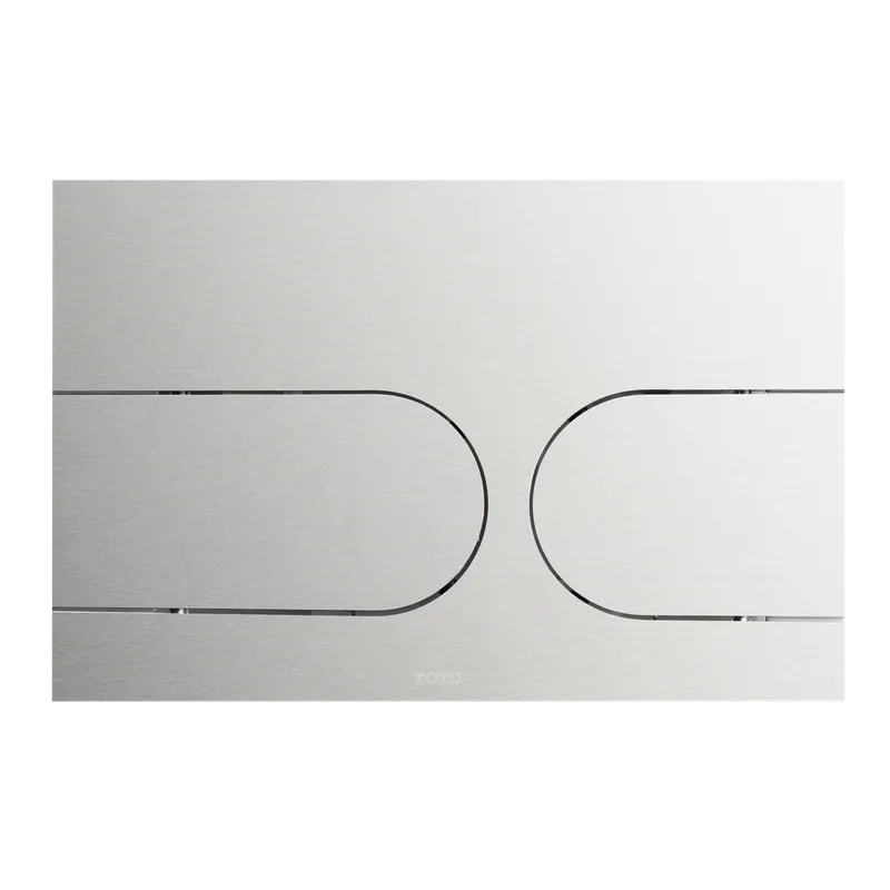 Round Dual-Flush Push Button Plate in Stainless Steel