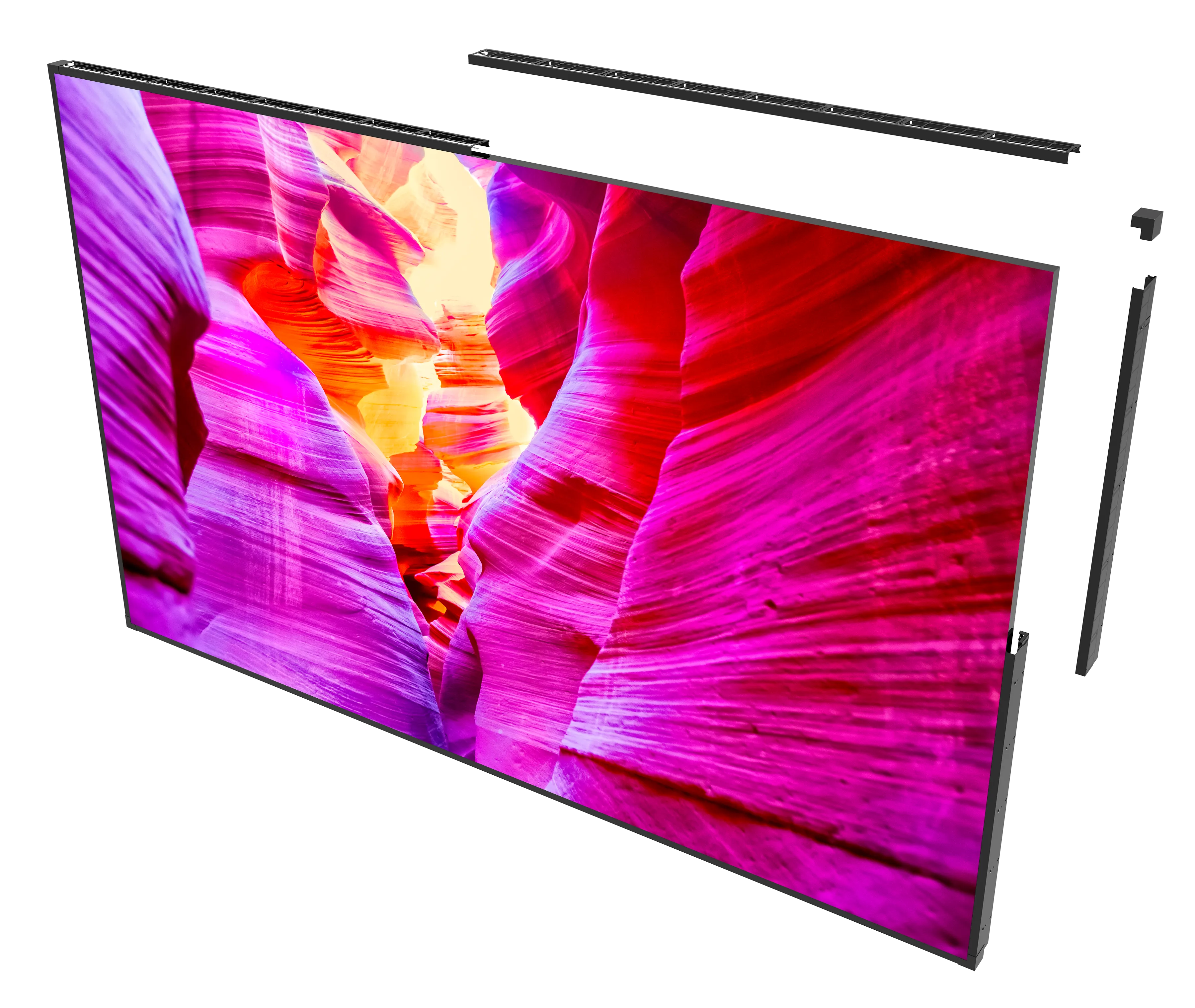 SEAMLESS Kit de finition universel pour les murs vidéo dvLED de 99 mm à 160 mm de profondeur