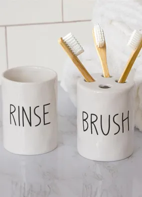 Set of 2 Toothbrush & Rinse Cups by Your Hearts Delight