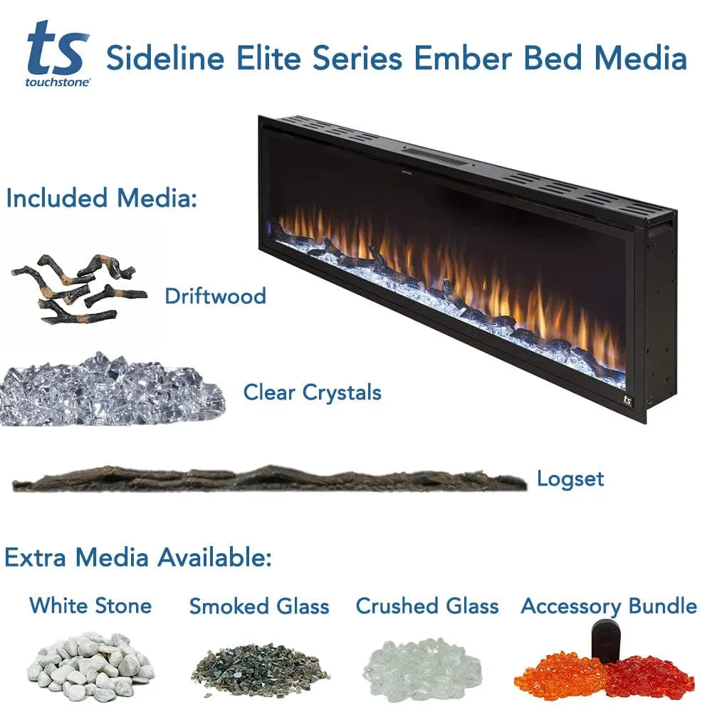 Sideline Elite 100 Inch Recessed Smart Electric Fireplace 80044