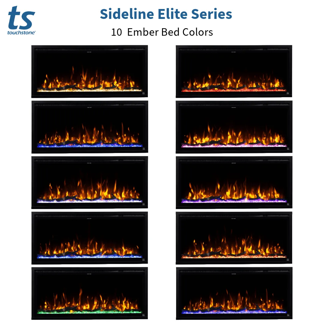 Sideline Elite 100 Inch Recessed Smart Electric Fireplace 80044