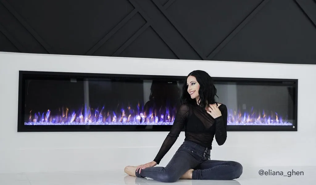 Sideline Elite 100 Inch Recessed Smart Electric Fireplace 80044