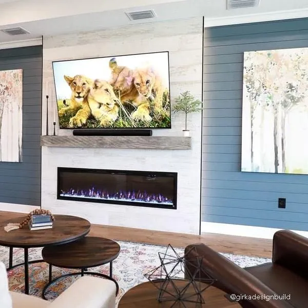 Sideline Elite Smart 80050 84 Inch WiFi-Enabled Recessed Electric Fireplace (Alexa/Google Compatible) Refurbished