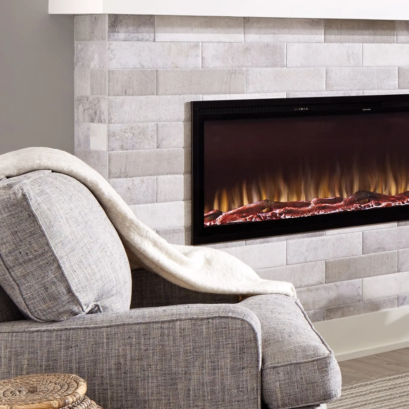 Sideline Elite Smart 80050 84 Inch WiFi-Enabled Recessed Electric Fireplace (Alexa/Google Compatible) Refurbished
