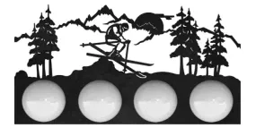 Skier Four Light Fixture