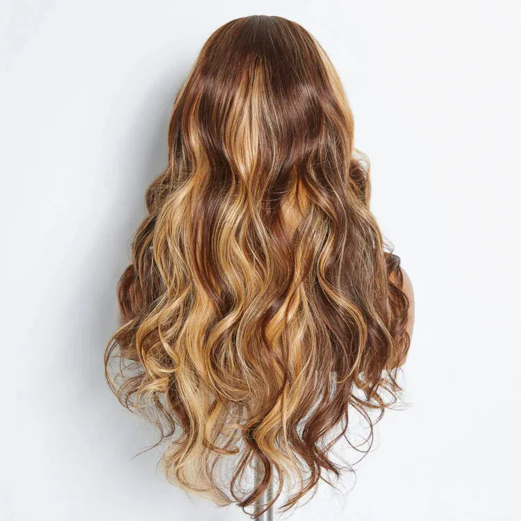 SMALL HEAD FRIENDLY LACE WIG - 24 Inches 5"x5" Body Wavy Wear & Go Glueless #4/27 Lace Closure Wig-100% Human Hair