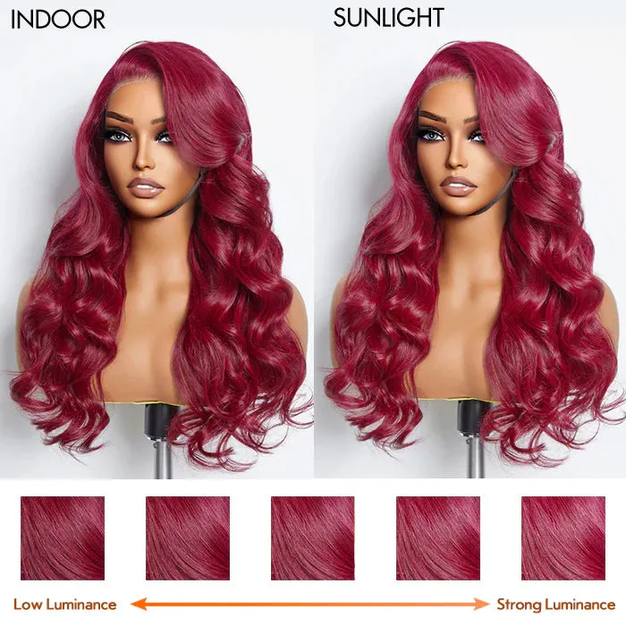 SMALL HEAD FRIENDLY LACE WIG - 24 Inches 5"x5" Body Wavy Wear & Go Glueless #99j Lace Closure Wig-100% Human Hair