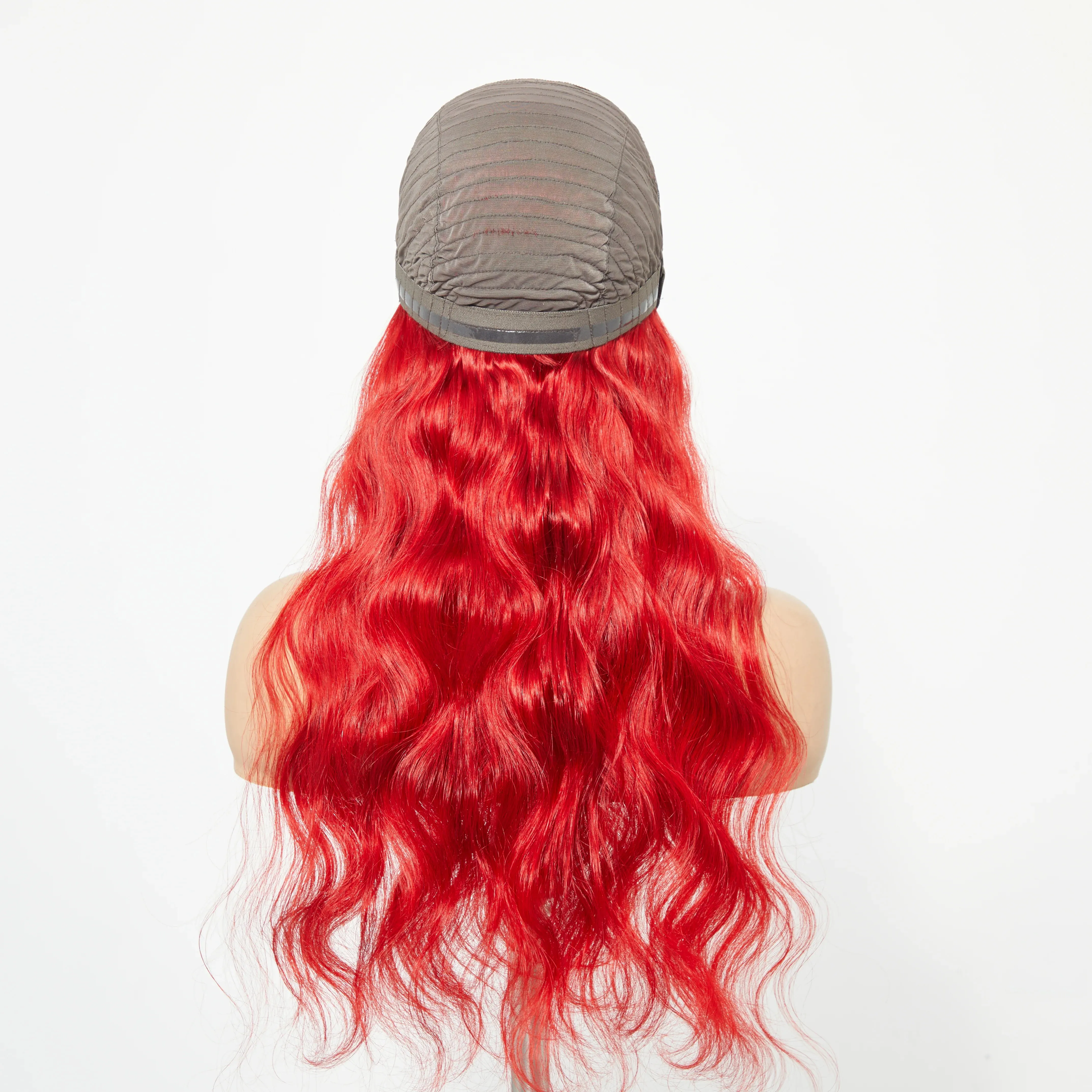 SMALL HEAD FRIENDLY LACE WIG - 24 Inches 5"x5" Body Wavy Wear & Go Glueless #Red Lace Closure Wig-100% Human Hair