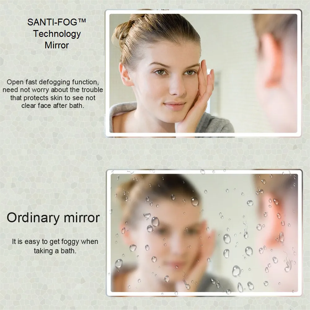 Smart LED Illuminated Backlit Lighted Anti-Fog Bathroom Mirror with Touch, Bluetooth Music and Phone - SmartGMirror™ Technology