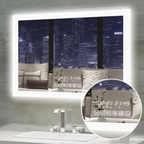 Smart LED Illuminated Backlit Lighted Anti-Fog Bathroom Mirror with Touch, Bluetooth Music and Phone - SmartGMirror™ Technology