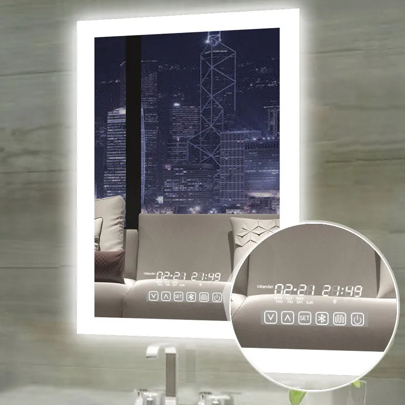 Smart LED Illuminated Backlit Lighted Anti-Fog Bathroom Mirror with Touch, Bluetooth Music and Phone - SmartGMirror™ Technology