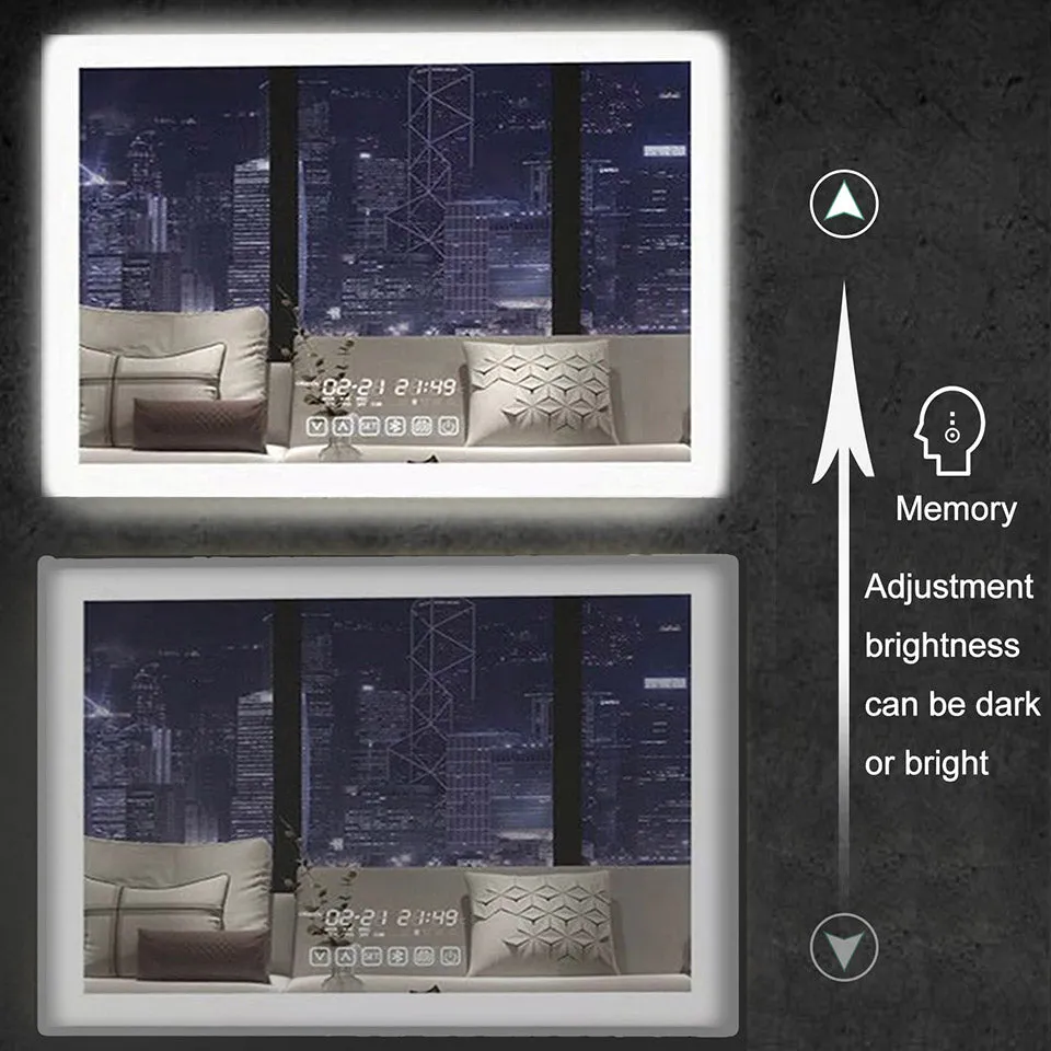 Smart LED Illuminated Backlit Lighted Anti-Fog Bathroom Mirror with Touch, Bluetooth Music and Phone - SmartGMirror™ Technology