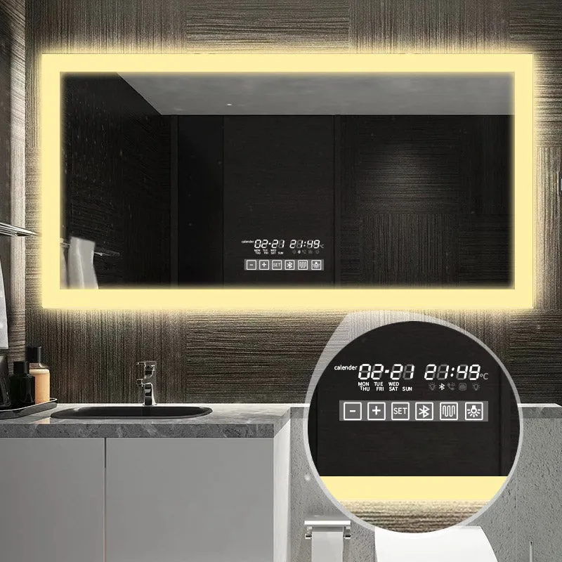 Smart LED Illuminated Backlit Lighted Anti-Fog Bathroom Mirror with Touch, Bluetooth Music and Phone - SmartGMirror™ Technology
