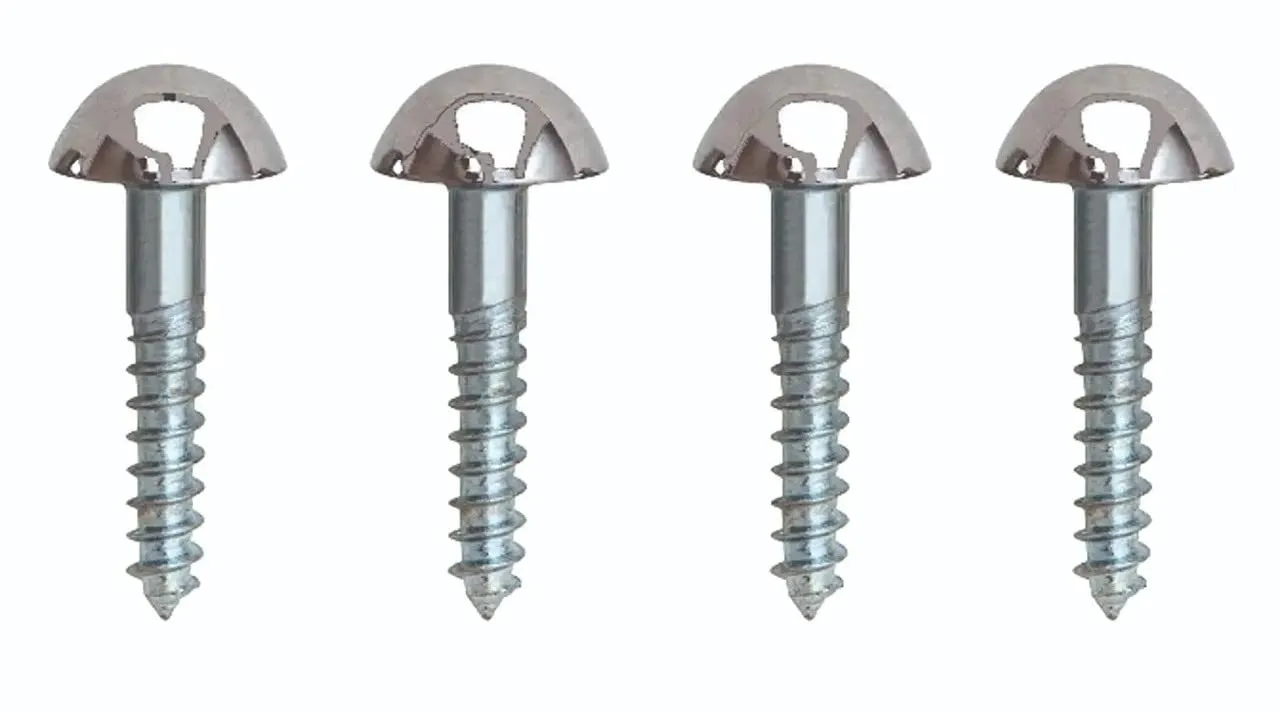 Smart Shophar Steel and Brass Mirror Screw 1.5 Inches Nickle Silver, Pack of 20 pcs/Solid and Stylish/Long Lasting/Excellent for Mirrors, Frames, Artworks, and More