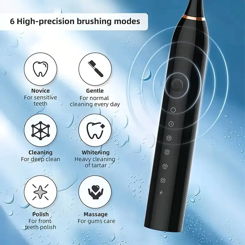Sonic Electric Toothbrush with 6 Modes and Smart Timer