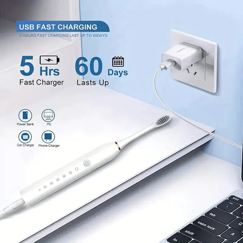 Sonic Electric Toothbrush with 6 Modes and Smart Timer