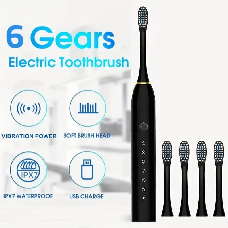 Sonic Electric Toothbrush with 6 Modes and Smart Timer