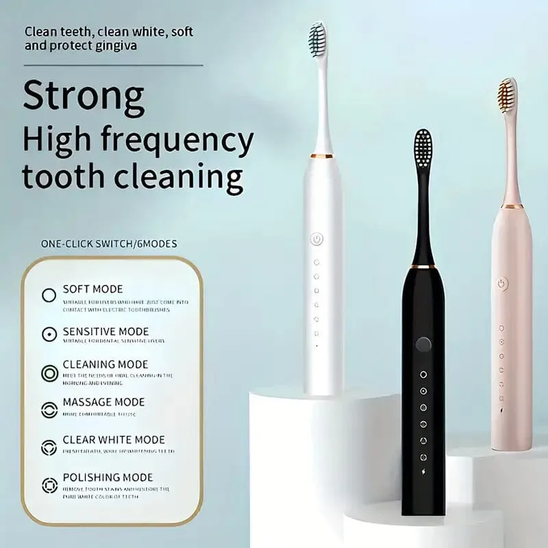 Sonic Electric Toothbrush with 6 Modes and Smart Timer