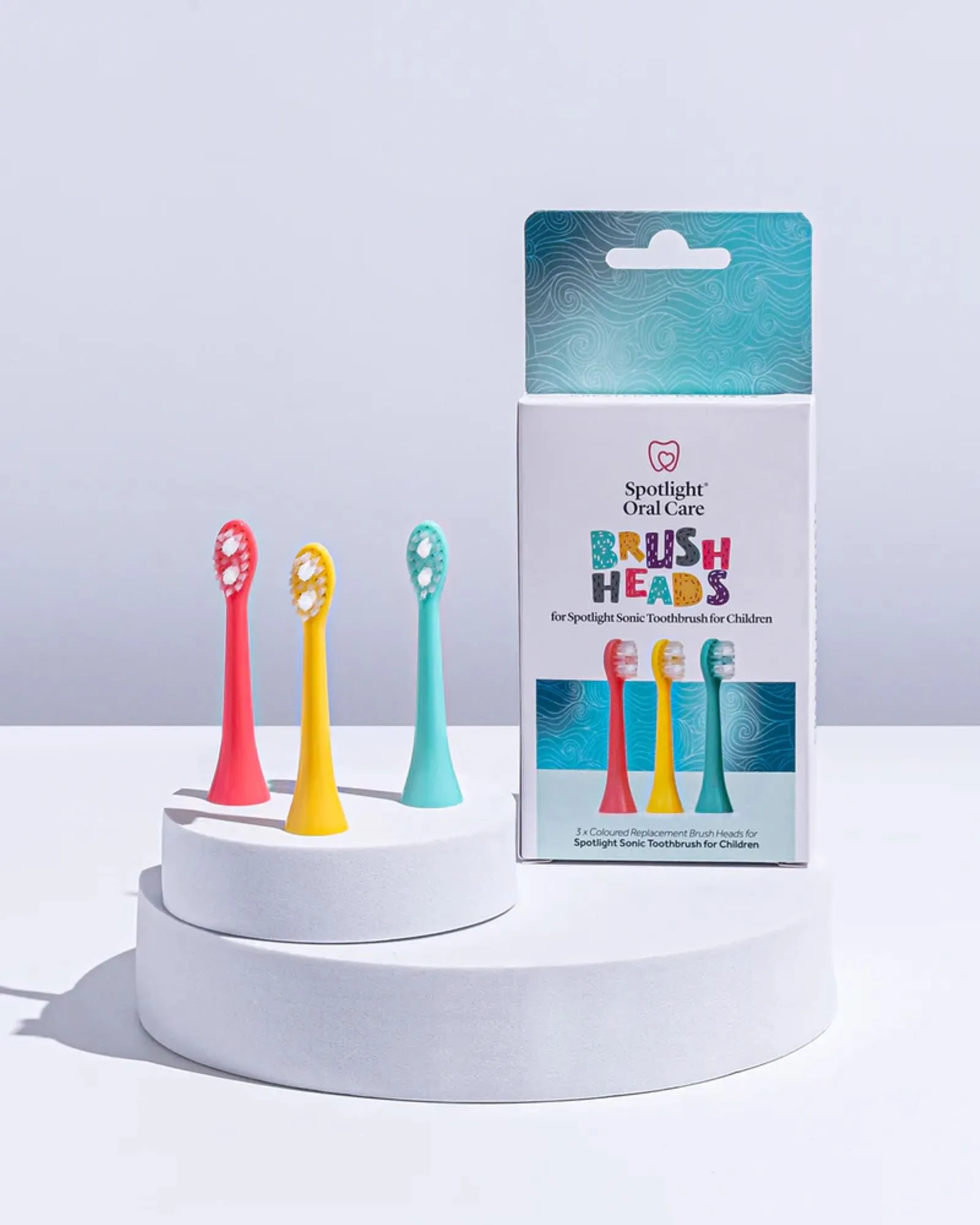 Spotlight Oral Care Children's Sonic Toothbrush Replacement Heads 3pk