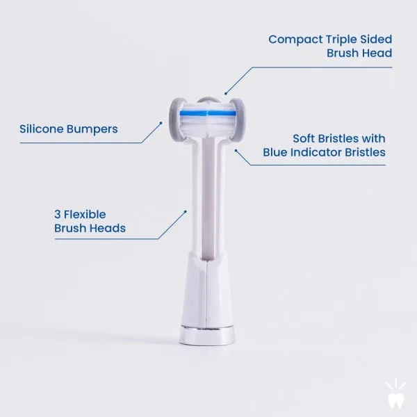Triple Bristle Kids Toothbrush Replacement Heads