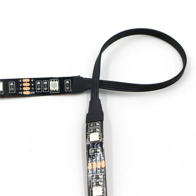USB LED Strip Light TV Backlight 5050 RGB, 2x50cm   2x100cm, Color Changing with 24/44 Key Remote Control