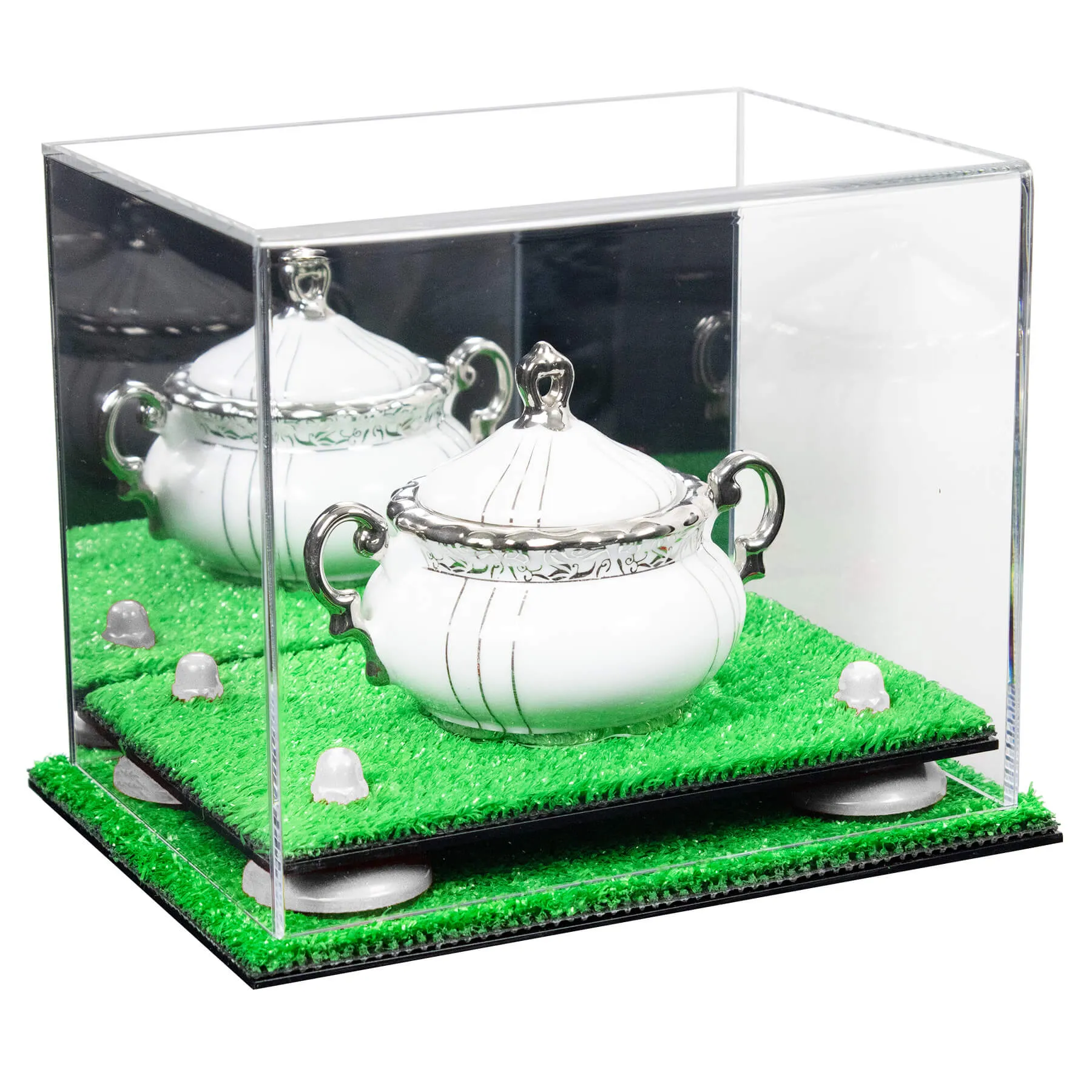 Versatile Acrylic Display Case 8.25 x 6 x 6.75 - Mirror No Wall Mounts (V45/A003)