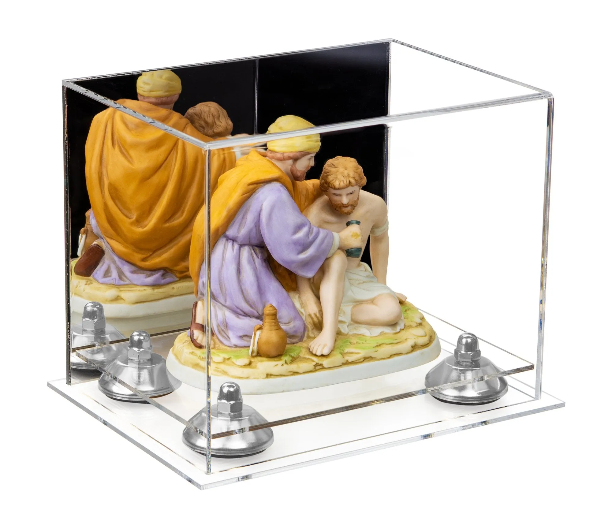 Versatile Acrylic Display Case 8.25 x 6 x 6.75 - Mirror No Wall Mounts (V45/A003)