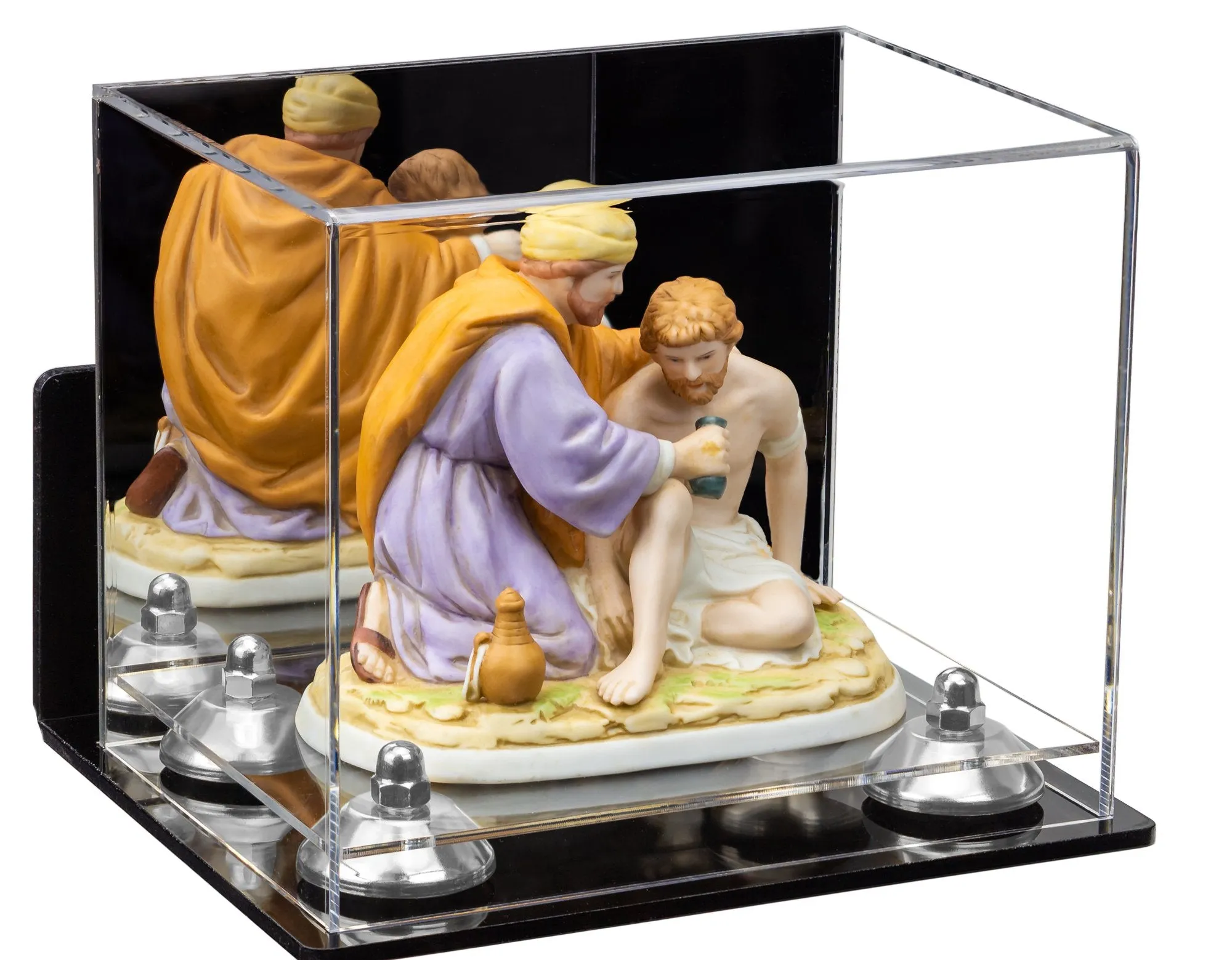 Versatile Acrylic Display Case 8.25 x 6 x 6.75 - Mirror No Wall Mounts (V45/A003)